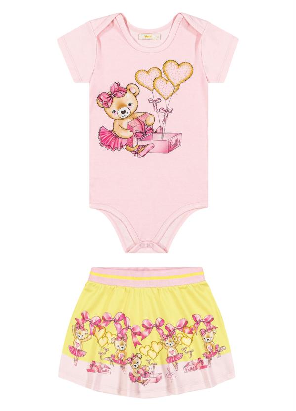 

Conjunto Body Infantil Amarelo