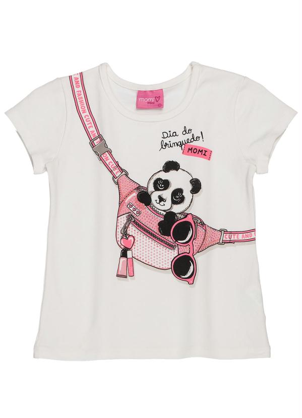 

Conjunto com Estampa Panda Branco e Rosa