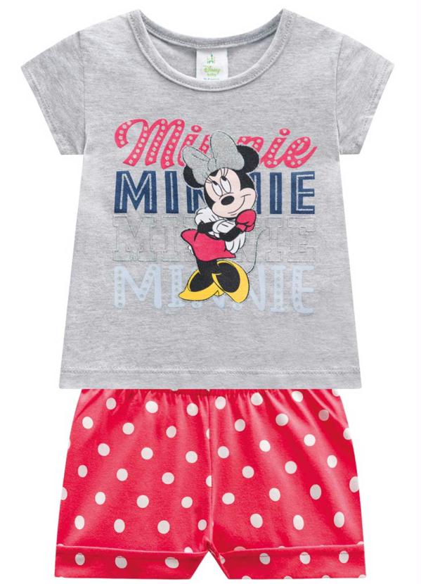 

Conjunto Curto Bebê Menina Disney Mescla Branco, Cinza