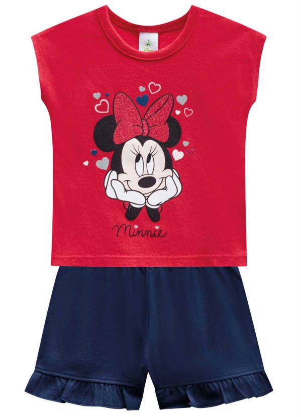 

Conjunto Curto Bebê Menina Disney Vermelho