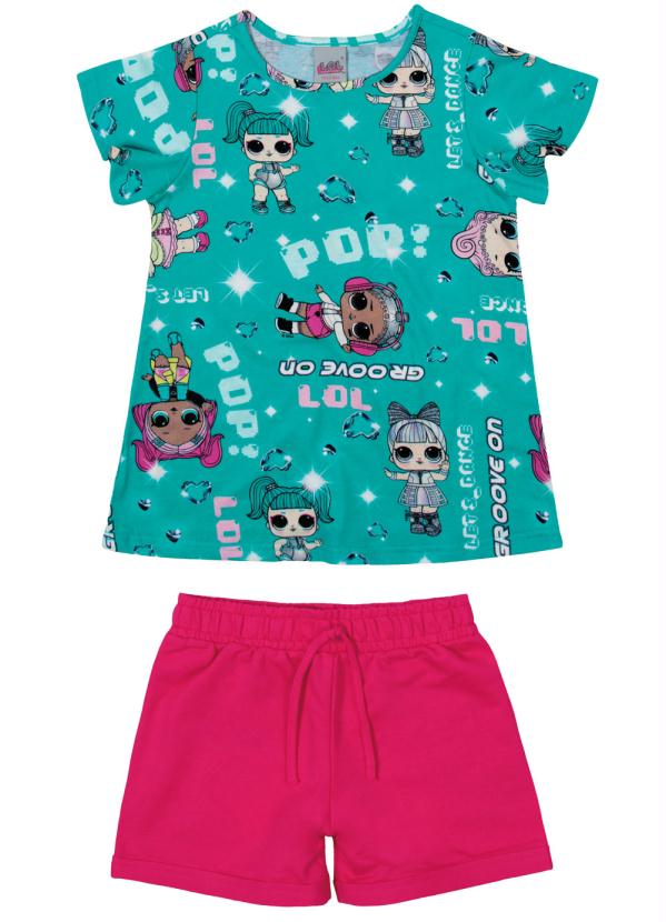 

Conjunto Estampado L.O.L® Menina, Verde