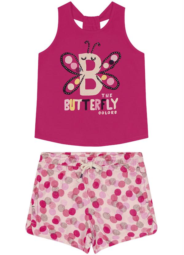 

Conjunto Infantil Butterfly Rosa