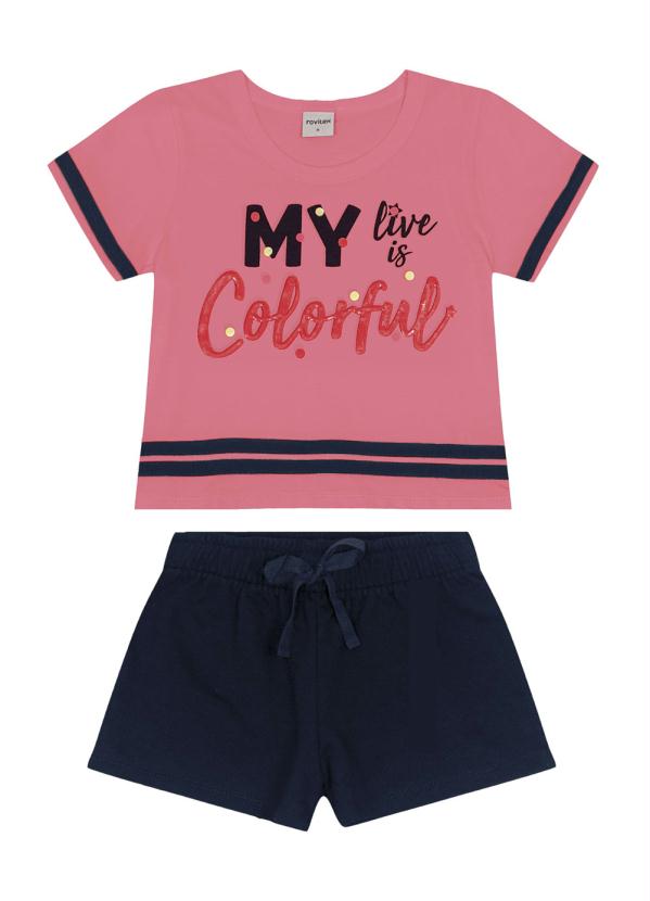 

Conjunto Infantil Colorful Rosa