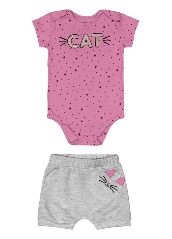 

Conjunto Infantil Feminino Cat Rosa