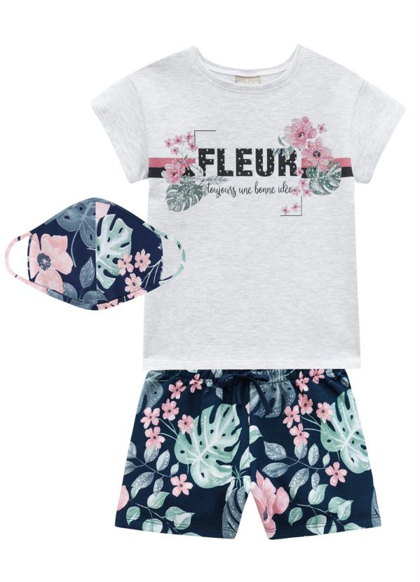 

Conjunto Infantil Feminino Mescla, Cinza