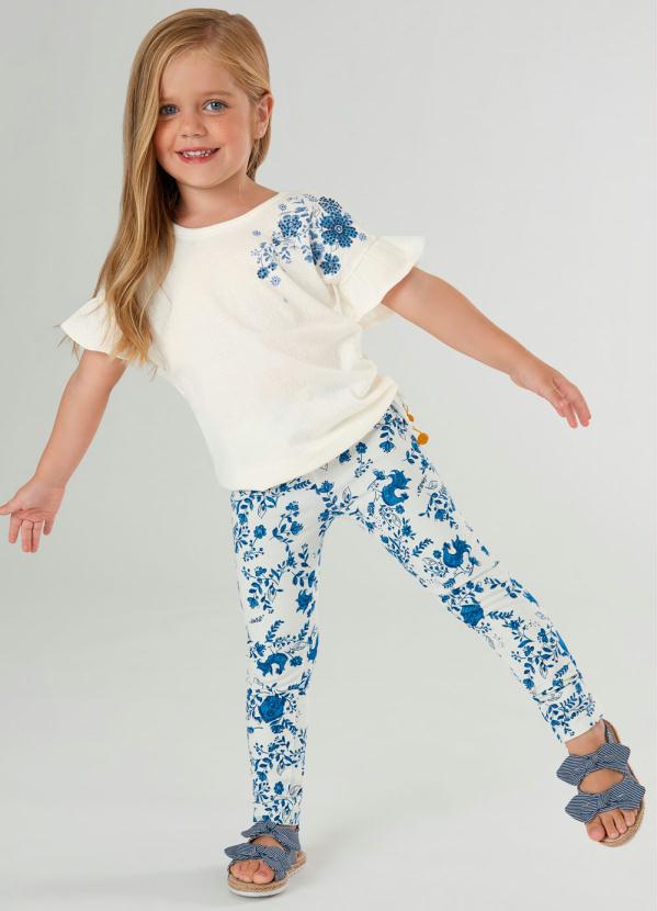 

Conjunto Infantil Flores Azul