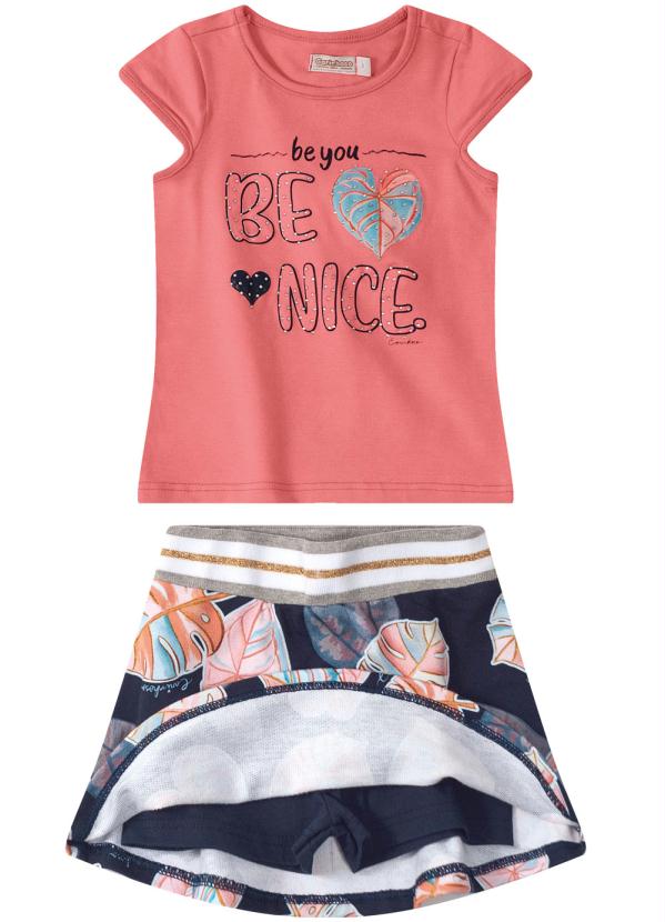 

Conjunto Rosa Be Nice em Moletom Menina