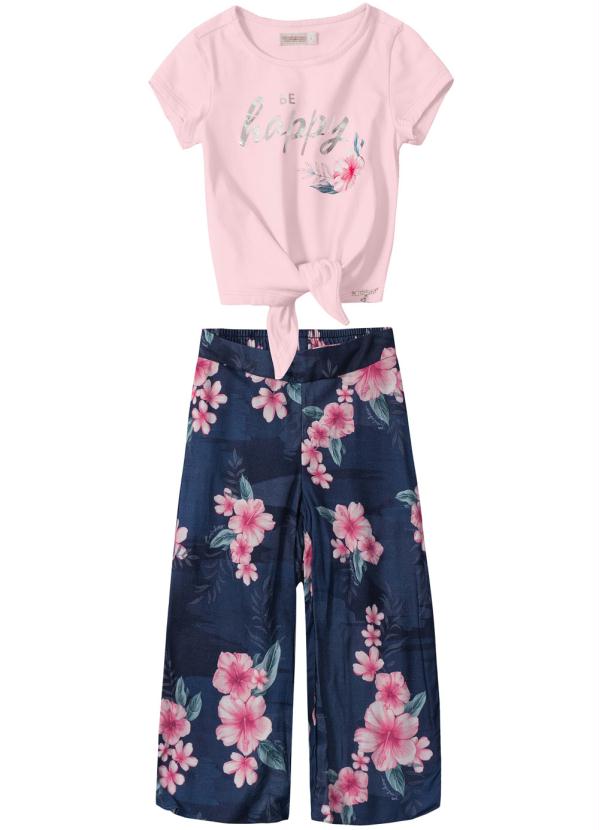 

Conjunto Rosa Happy Pantacourt Menina