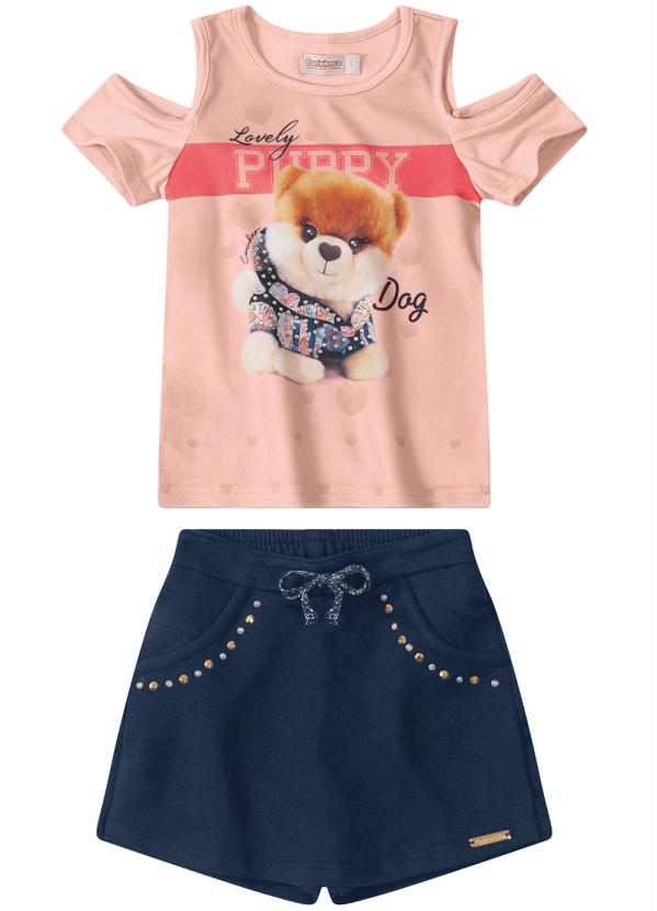 

Conjunto Rosa Puppy em Moletom Menina