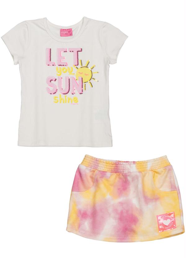 

Conjunto Tie Dye Branco e Rosa