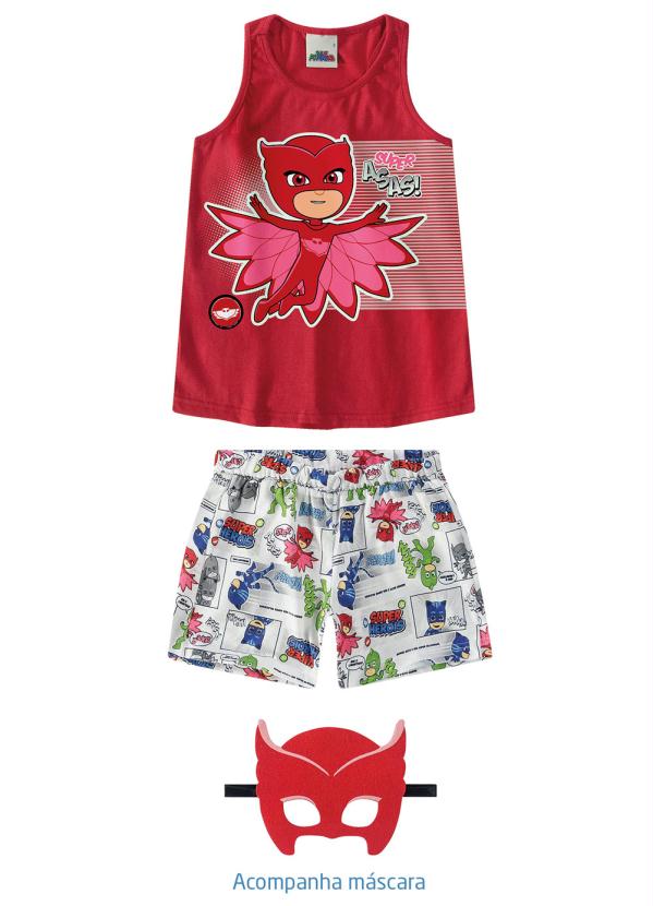 

Conjunto Vermelho Pj Masks® Brilha no Escuro