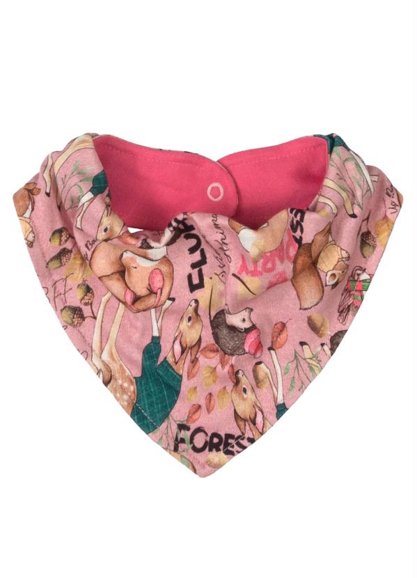 

Babador Bandana em Suedine Rosa