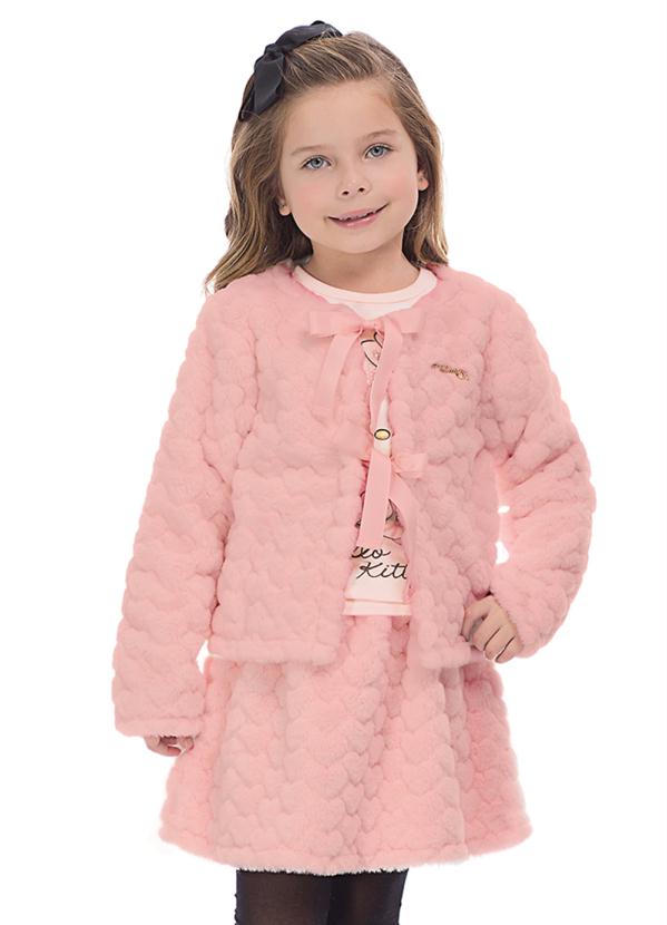 

Casaco Pelo Infantil Rosa Hello Kitty