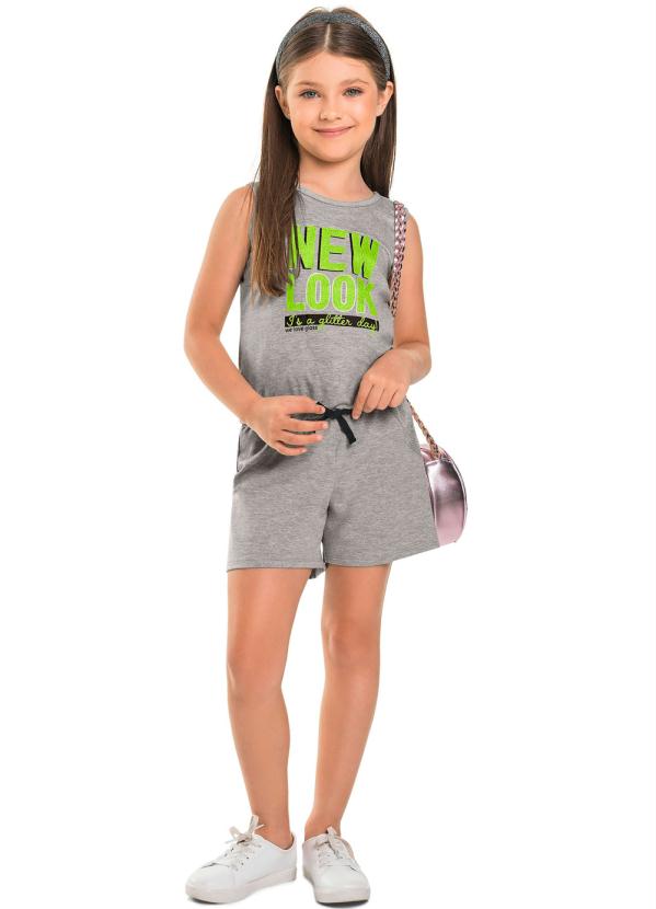 

Macaquinho Infantil New Look Cinza