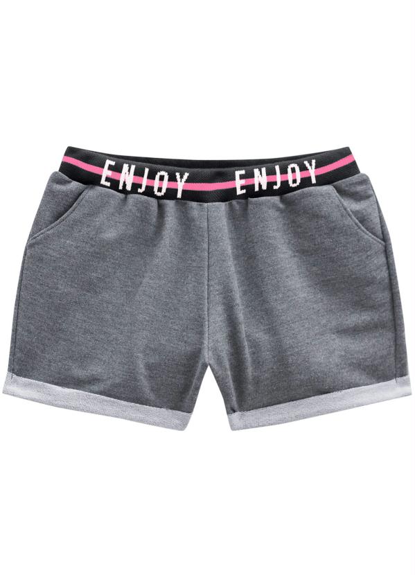 

Short Teen Feminino Mescla, Cinza