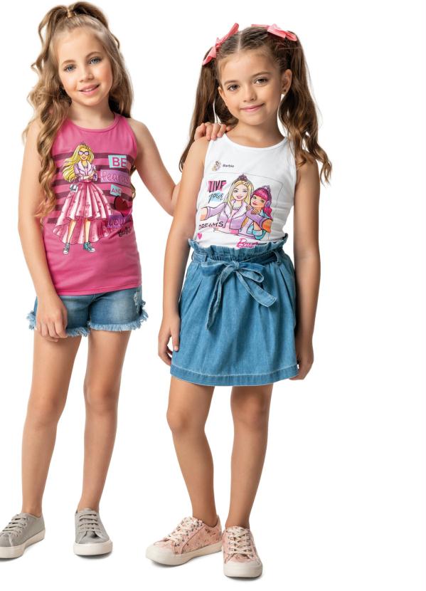 

Blusa Branca Barbie® Cotton Light, Branco