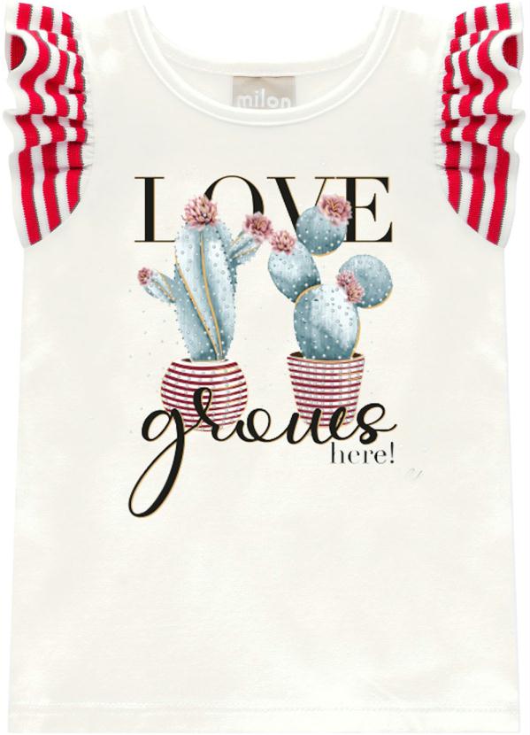 

Blusa Infantil Feminina Off White, Bege