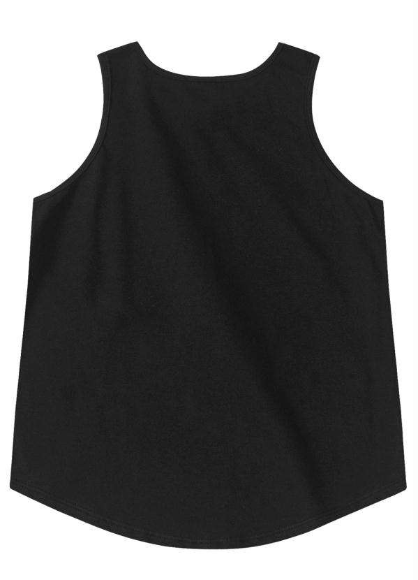 

Blusa Regata Preta Menina, Preto