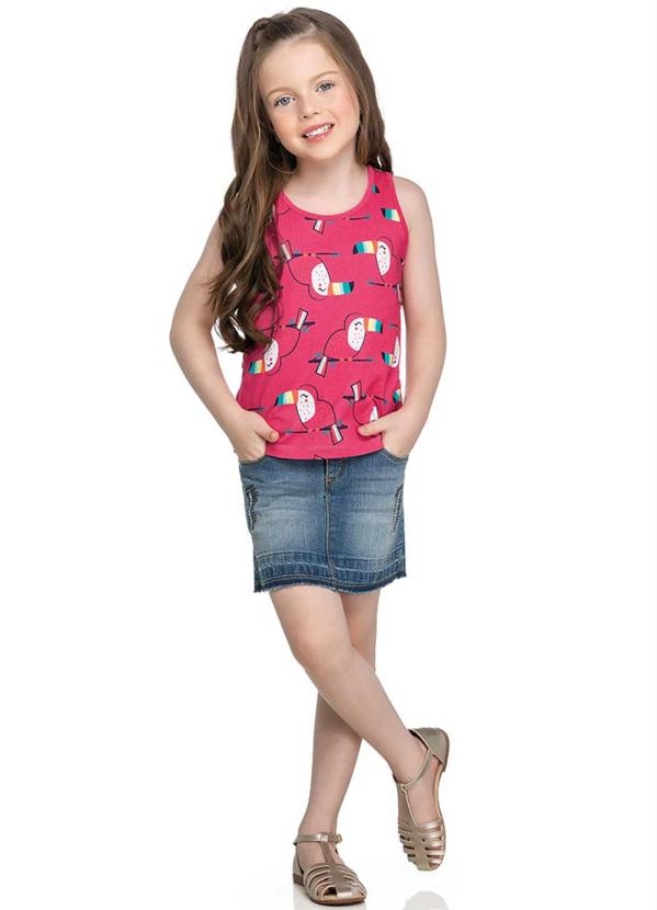 

Blusa Regata Rosa Menina