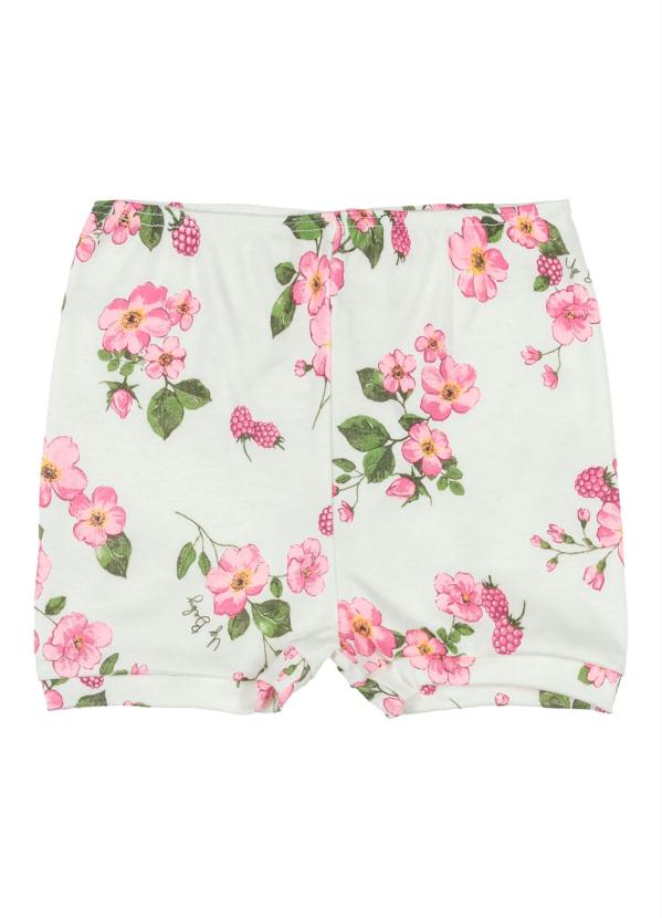 

Shorts Bebê Menina em Suedine Off White, Bege