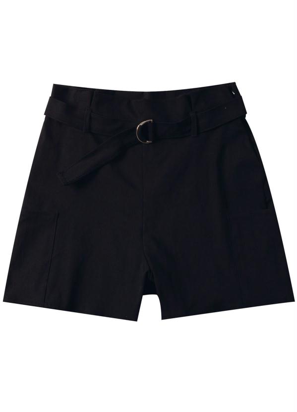 

Shorts Clochard Juvenil em Sarja Preto