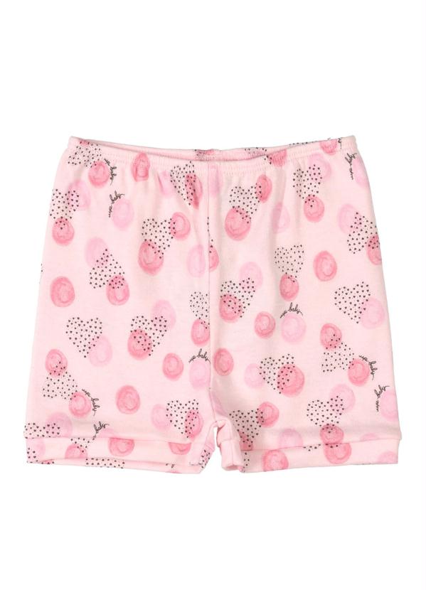 

Shorts Infantil em Suedine Rosa