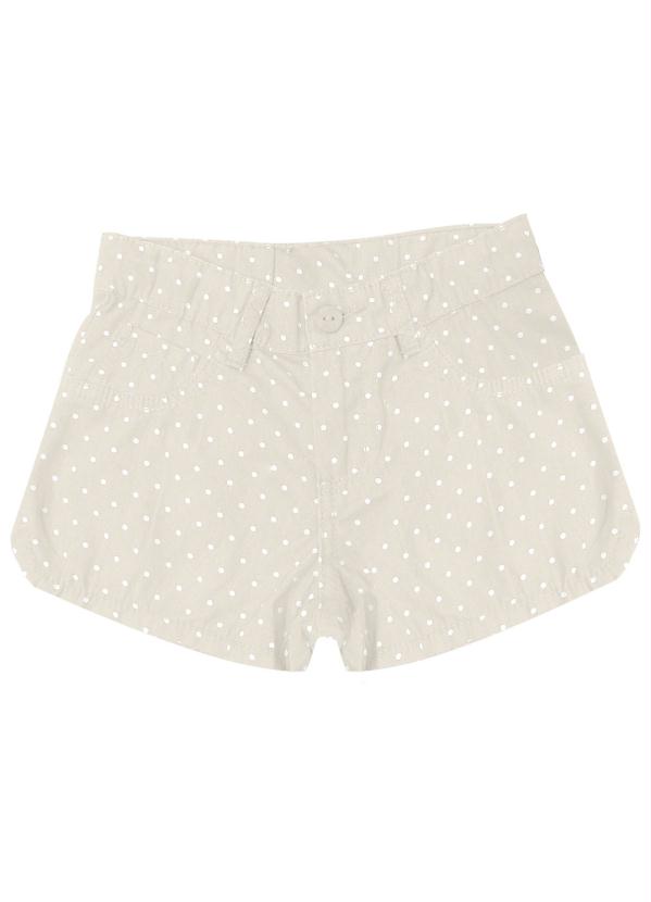 

Shorts Infantil Feminino Bege