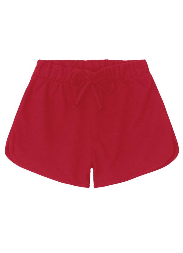 

Shorts Rovitex Kids Básicos Feminino Vermelho