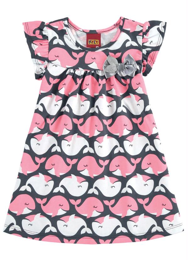 

Vestido Infantil Cinza