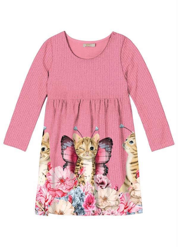 

Vestido Infantil Curto Rosa