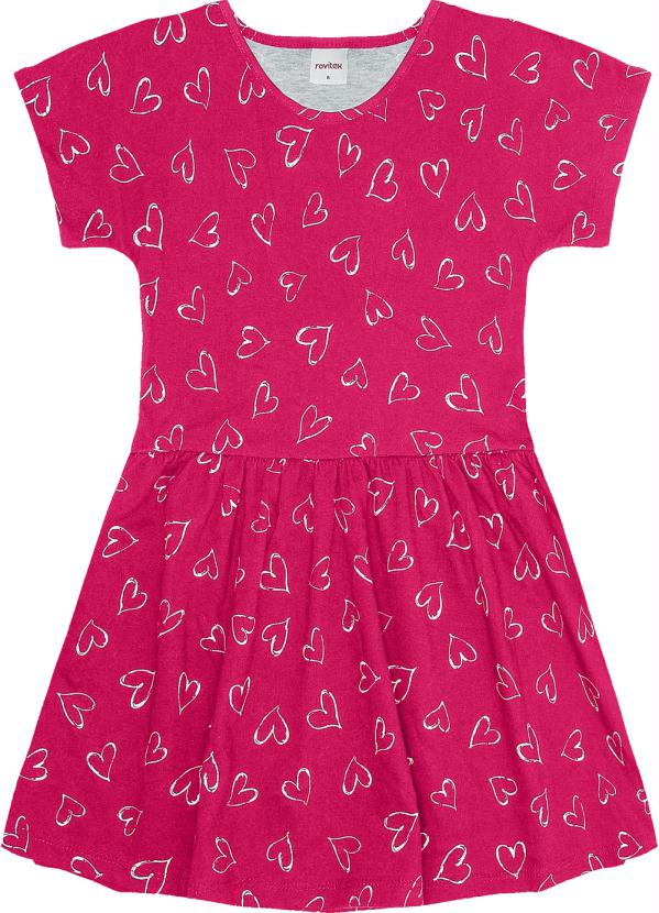 

Vestido Infantil Estampado Rosa