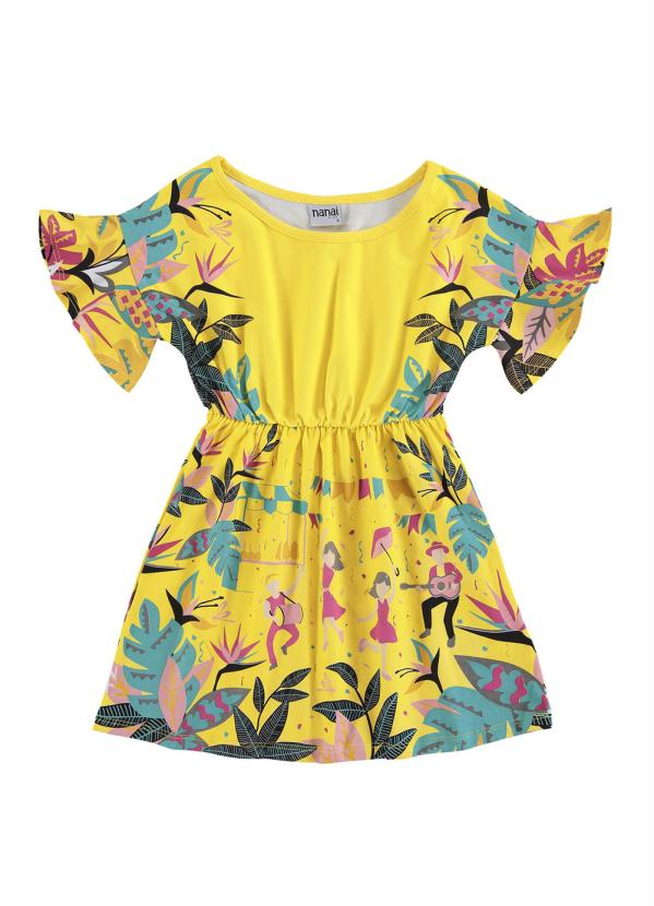 

Vestido Infantil Feminino Amarelo