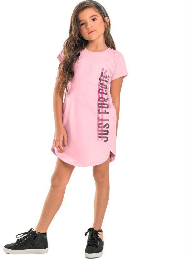 

Vestido Infantil Lettering Rosa