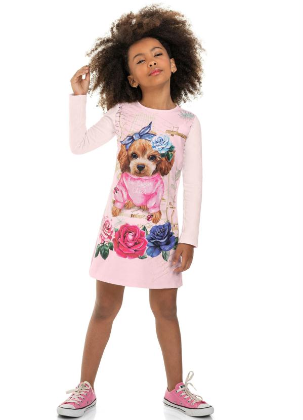 

Vestido Infantil Super Chic Rosa