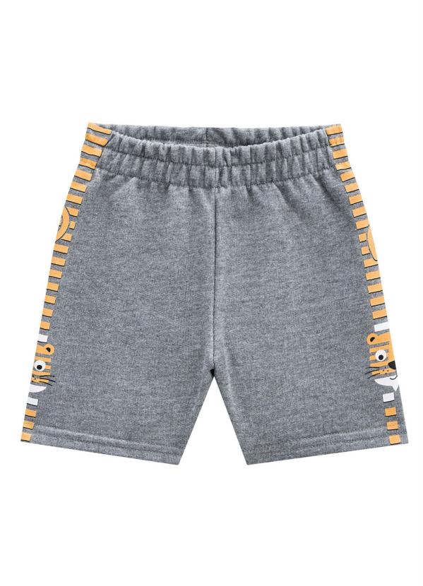 

Bermuda Infantil Masculina Mescla, Cinza