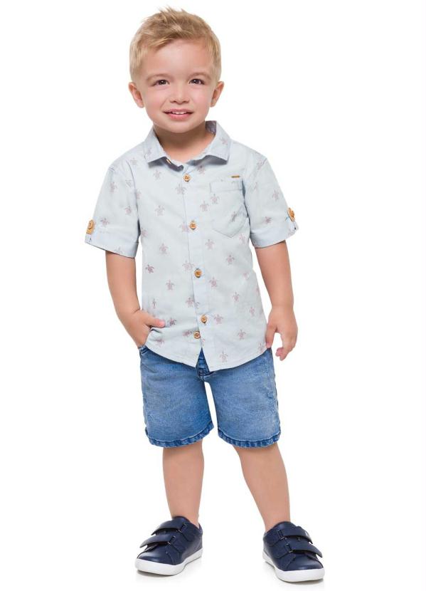 

Camisa Infantil Masculina Azul