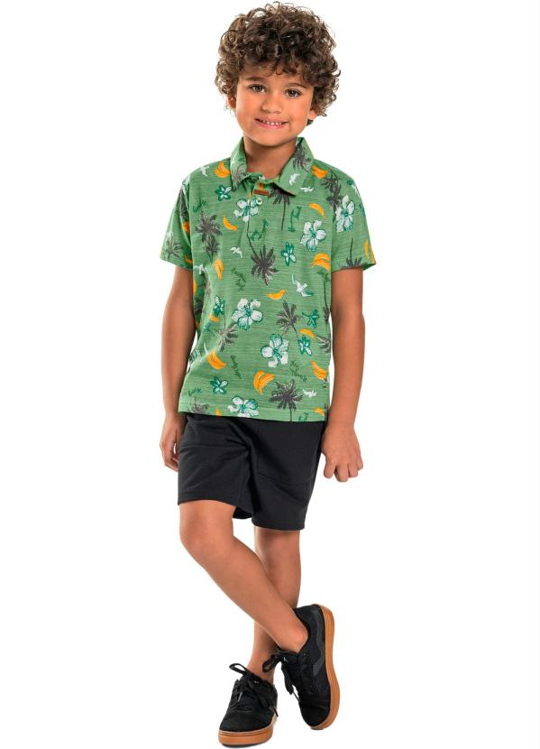 

Camisa Infantil Polo Verde