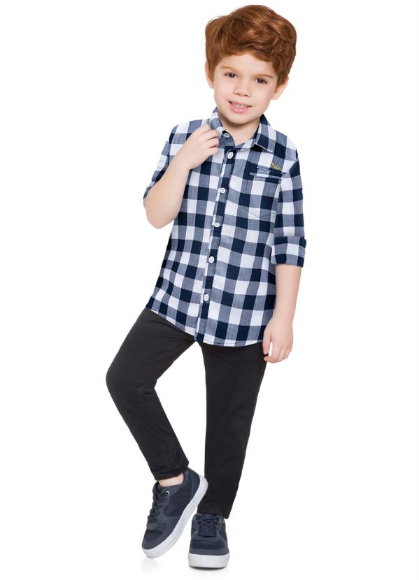 

Camisa Infantil Masculina Marinho, Azul