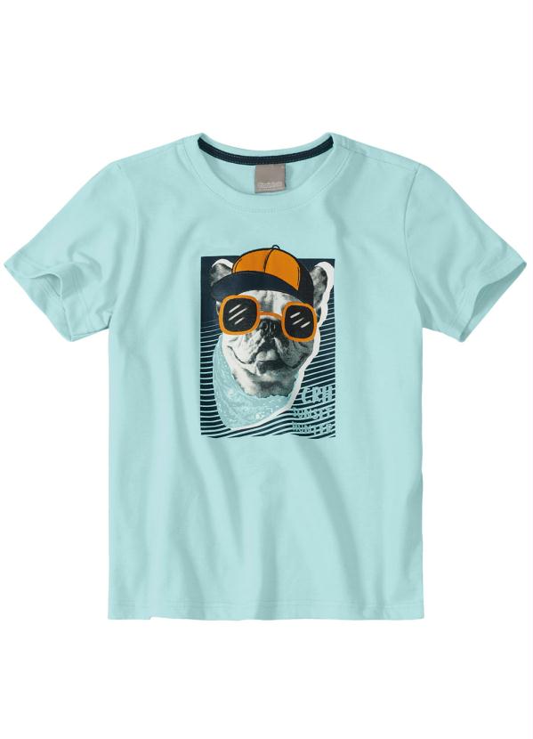 

Camiseta Azul Tradicional Bulldog Menino