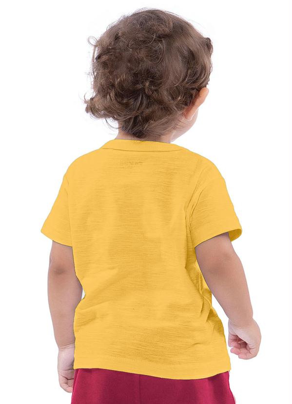 

Camiseta Decote V Básica Amarelo