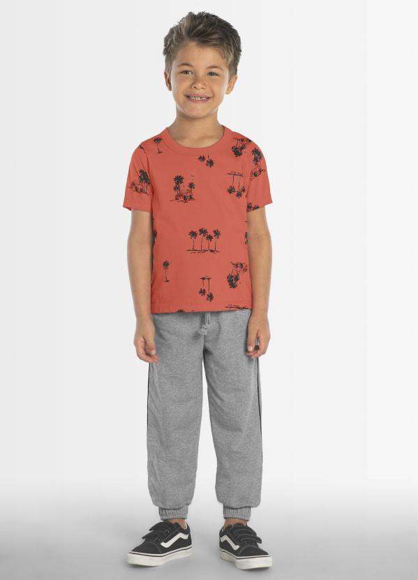 

Camiseta Infantil Coqueiros Laranja