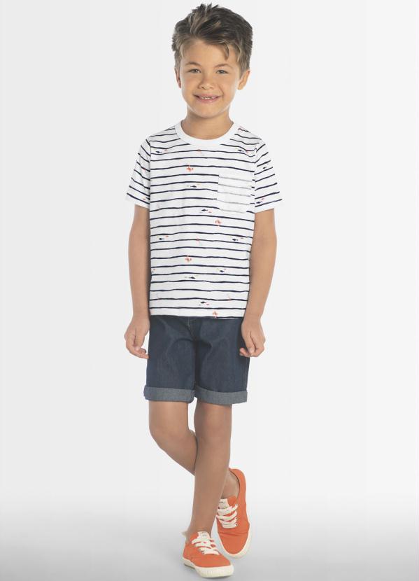 

Camiseta Infantil Marinheiro Branco