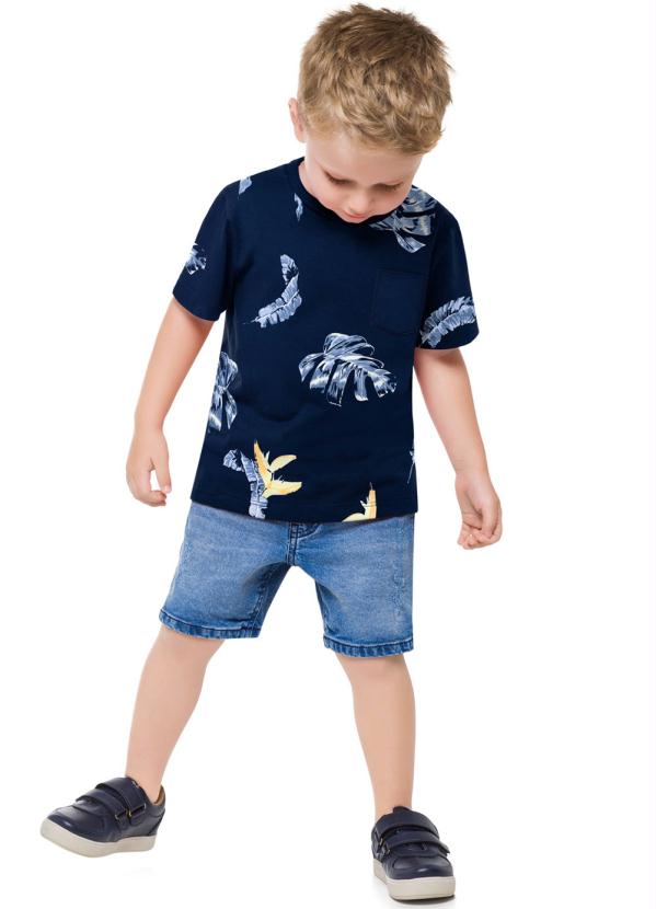 

Camiseta Infantil Masculina Marinho, Azul