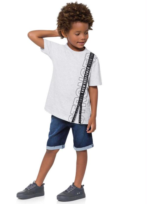 

Camiseta Infantil Masculina Mescla, Cinza