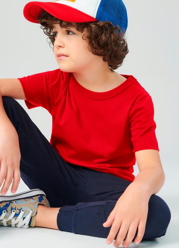 

Camiseta Infantil Masculina Vermelho