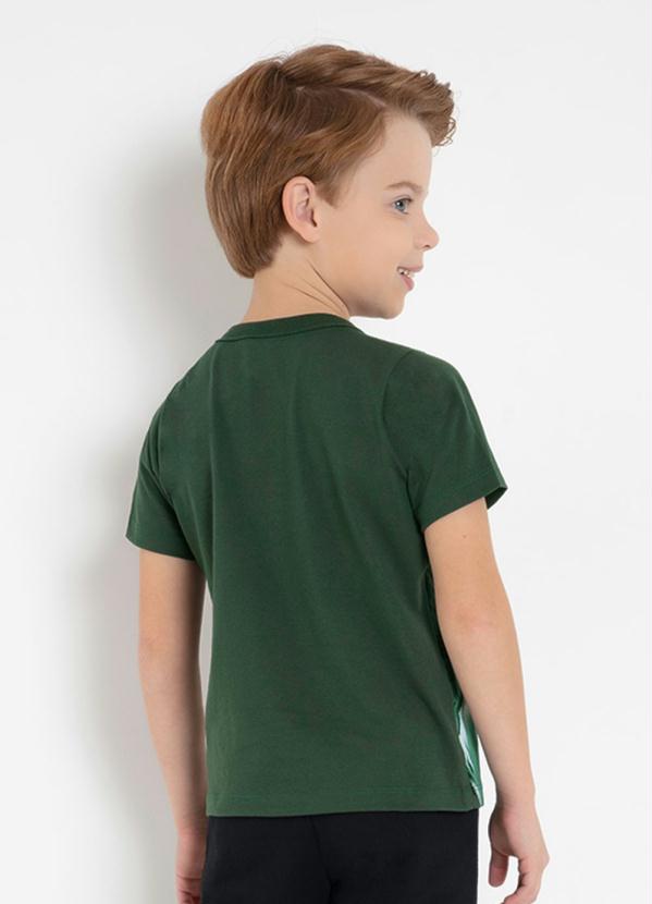 

Camiseta Infantil Verde Estampada Rovitex