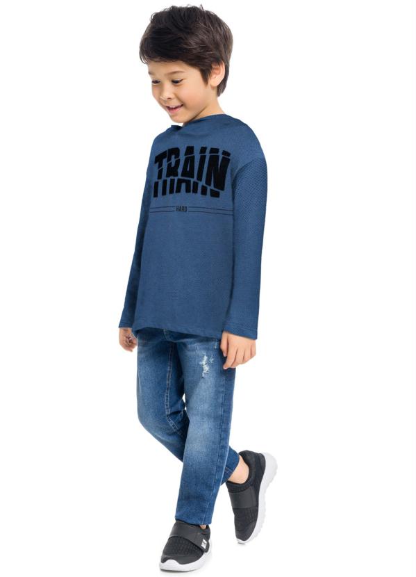 

Camiseta Infantil Masculina Azul