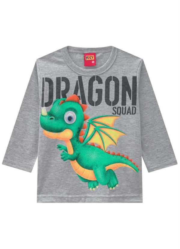 

Camiseta Infantil Masculina Mescla, Cinza