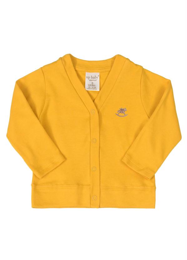 

Cardigan Básico Bebê Amarelo