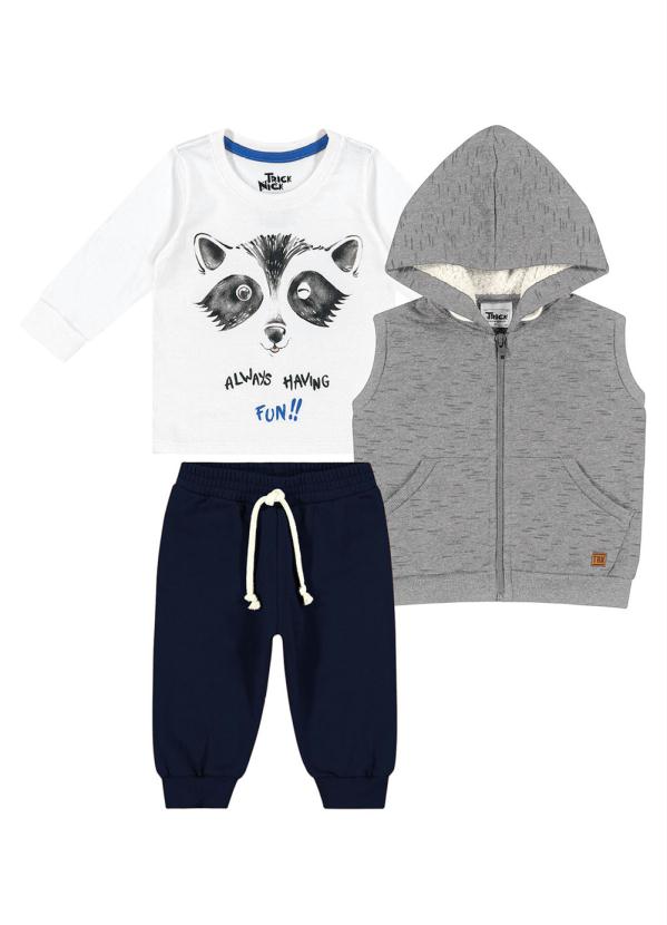 

Conjunto Infantil Masculino Branco